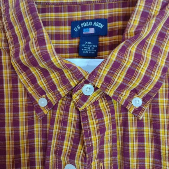 US Polo Assn Mens Shirt XXL Button Up Long Sleeve Pocket Cotton - Picture 5 of 10